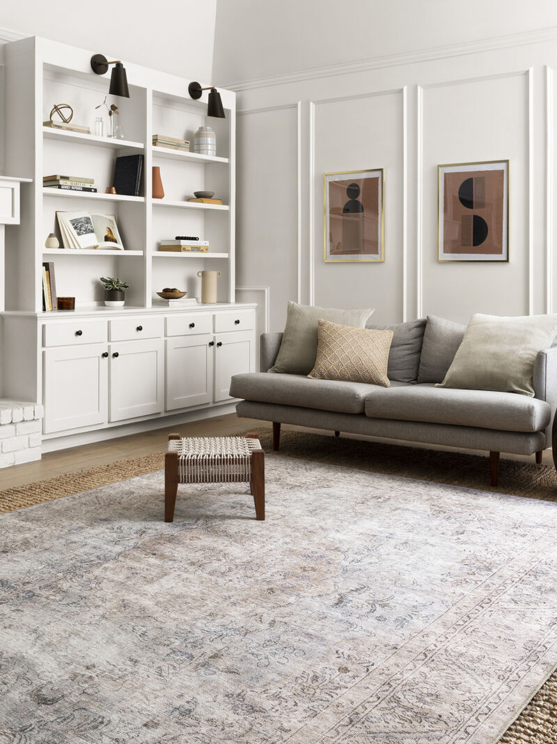 Loren LQ04 Silver/Slate 3'6" x 5'6" Rug