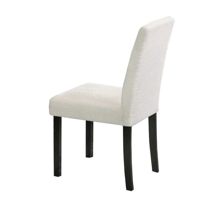 Simple Relax 5 Piece Faux Marble Top Dining Set in White and Black
