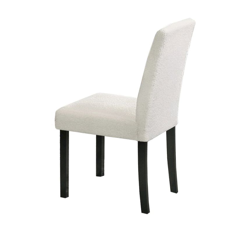 Simple Relax 5 Piece Faux Marble Top Dining Set in White and Black image number 1