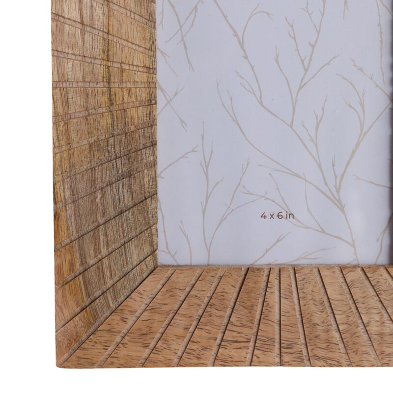 4x6 Wood Starburst Photo Frame, Natural image number 4