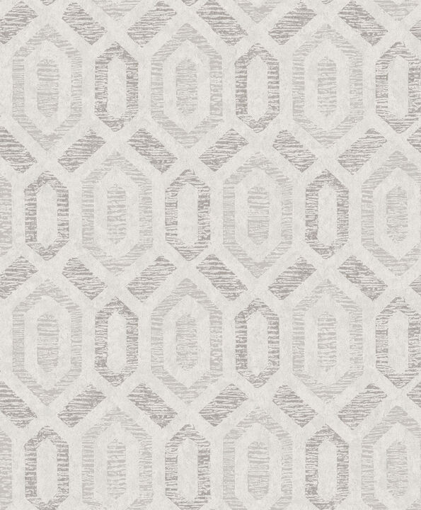 Latona Platinum Diamond Geometric Wallpaper