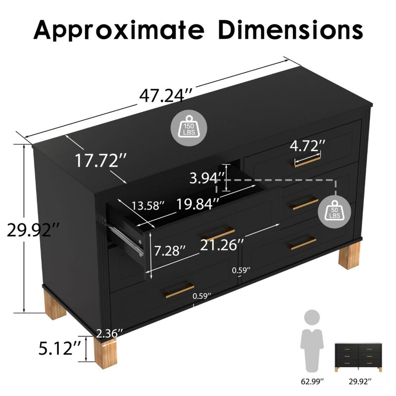 Gispad Modern Storage Dresser image number 2