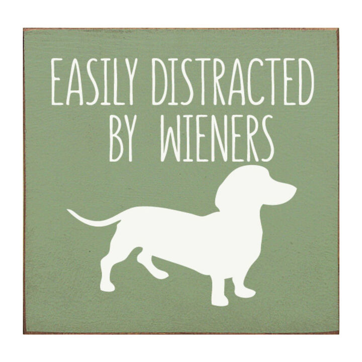 Decorative Wiener Dog Wooden Sign with Funny Pet Lover Saying