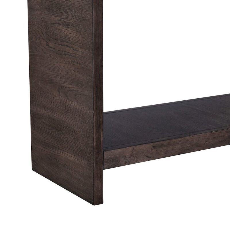 Liberty Furniture Living Room Sofa Table Rounded Waterfall Edge Design - Espresso Oak Wood image number 8