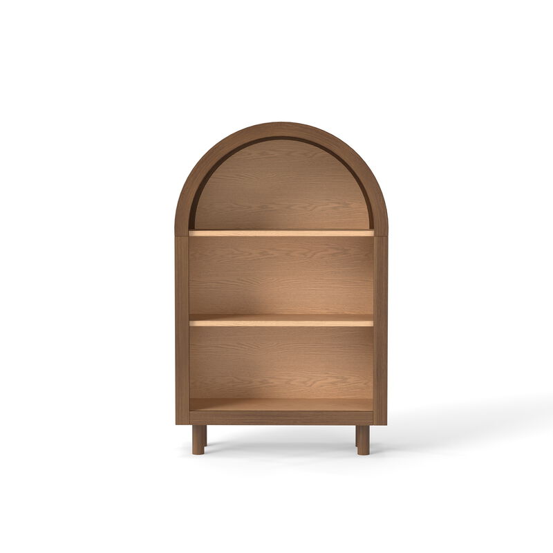 Lusog Arched Small Bookcase Storage Cabinet image number 0