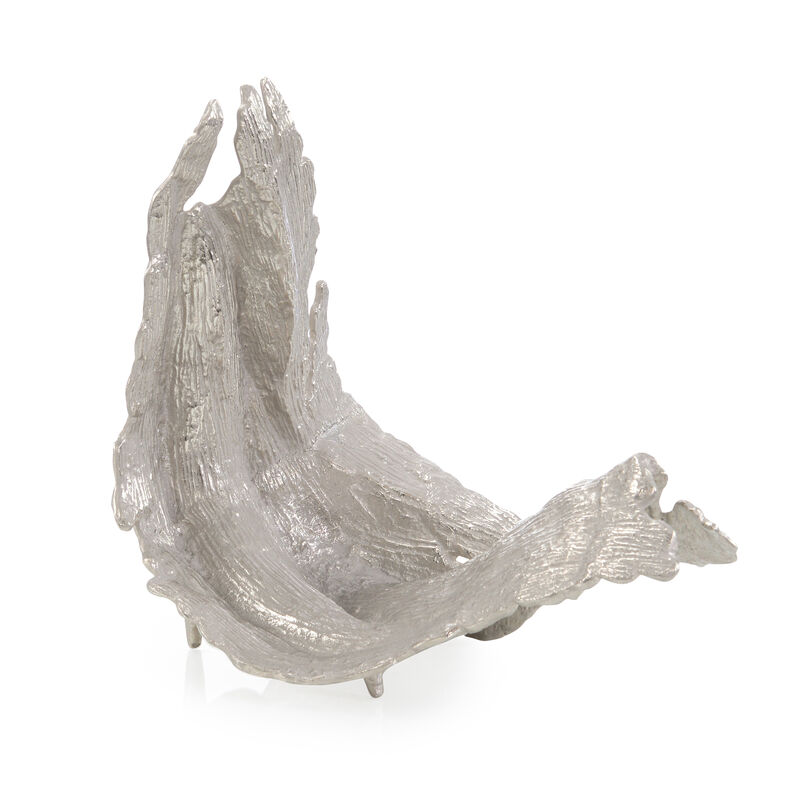 Time-Worn Leaf Large Nickel Sculpture