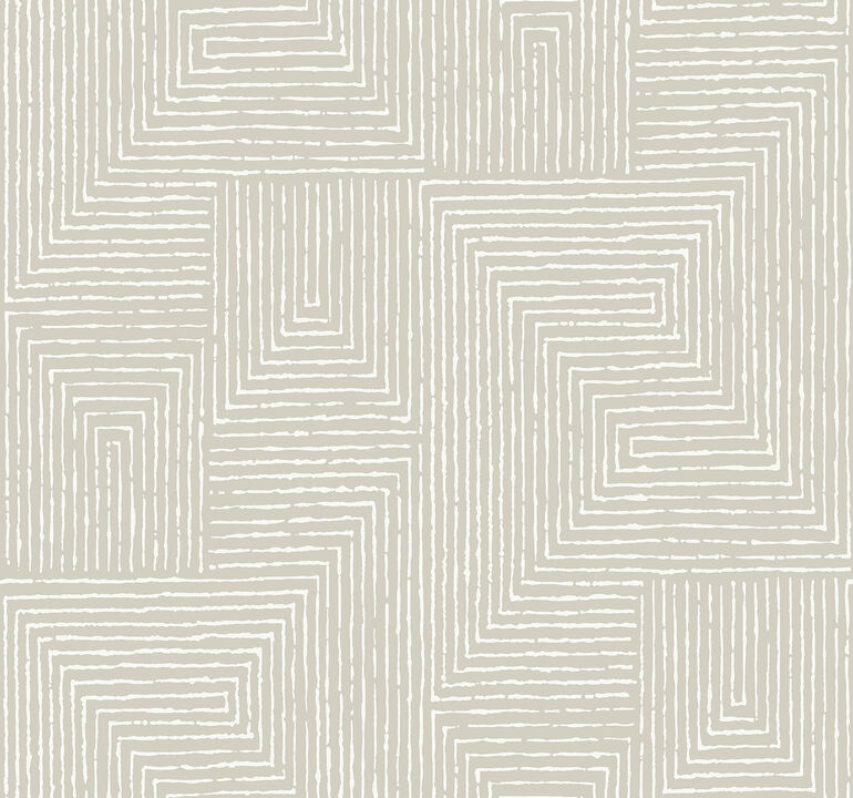 Mortenson Light Grey Geometric Wallpaper