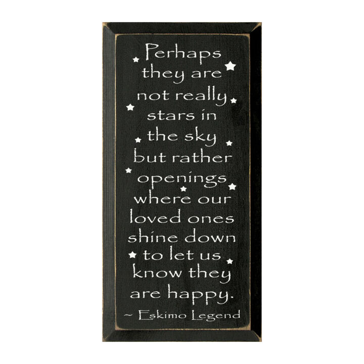 Memorial Wood Sign Loved Ones Shine Down Inspirational Sympathy Wall Decor