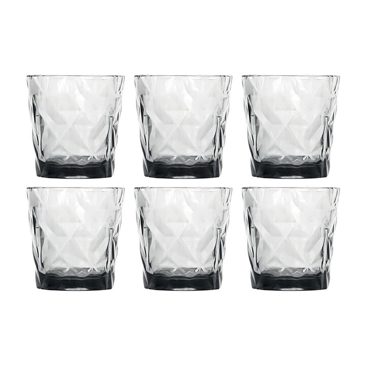 Prism dia.3.5" h:3.5" 10 oz. Round Charcoal Polycarbonate Rocks/Old Fashioned (Set of 6)