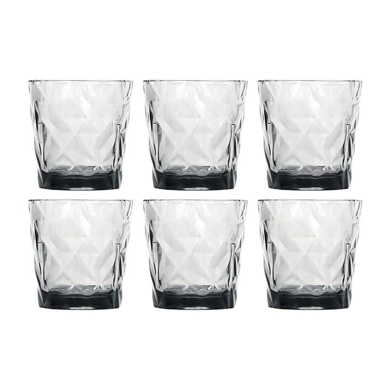 Prism dia.3.5" h:3.5" 10 oz. Round Charcoal Polycarbonate Rocks/Old Fashioned (Set of 6) image number 0