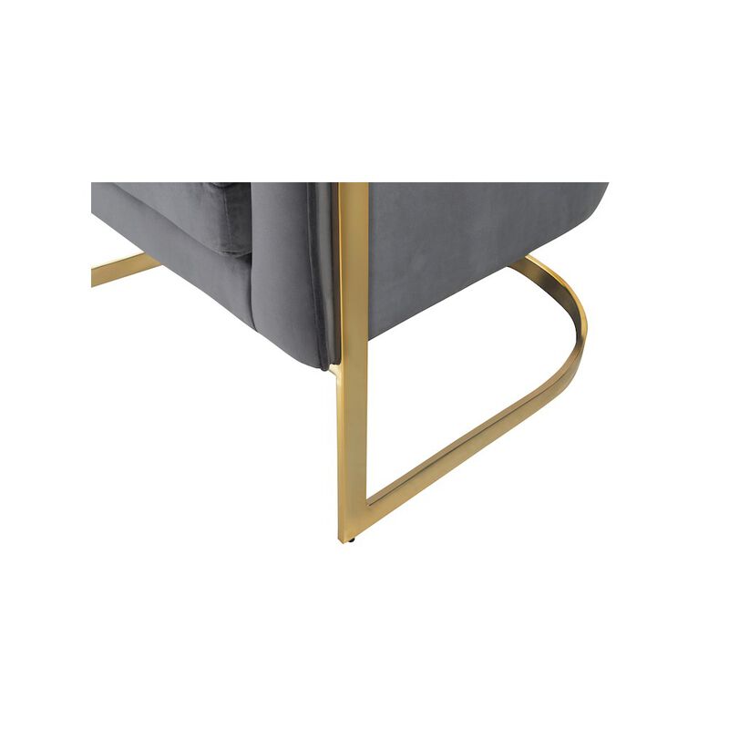 Meridian Furniture Carter Grey Velvet Accent Chair