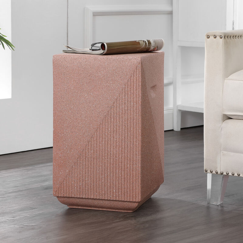 Adrian Contemporary Minimalist Square Indoor/Outdoor Accent Table