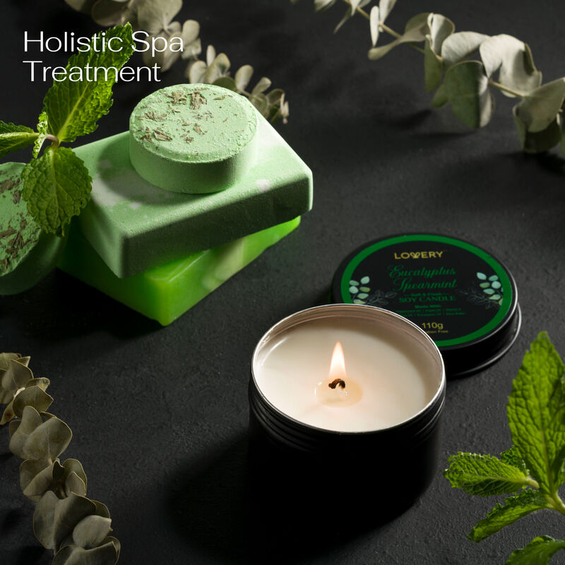 Eucalyptus Spearmint Bath Set - Luxury Aromatherapy Home Spa Set &ndash; 17 Piece image number 3