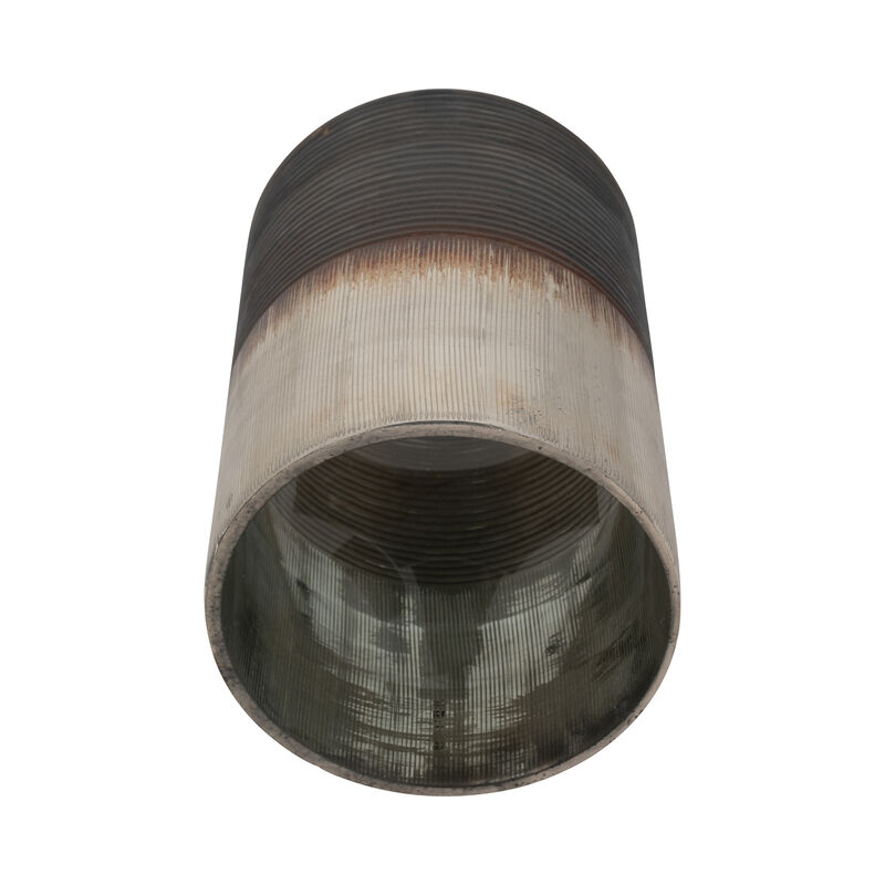 9" Metallic 2-Tone Glass Vase image number 4