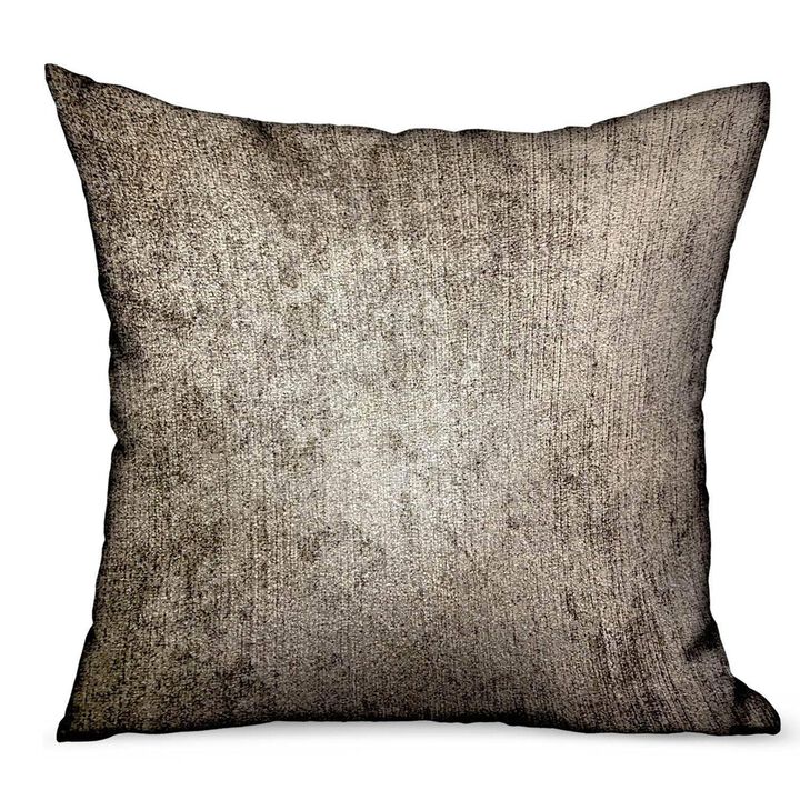 Plutus Brands Harbor Sky Brown Solid Luxury Outdoor/Indoor Throw Pillow
