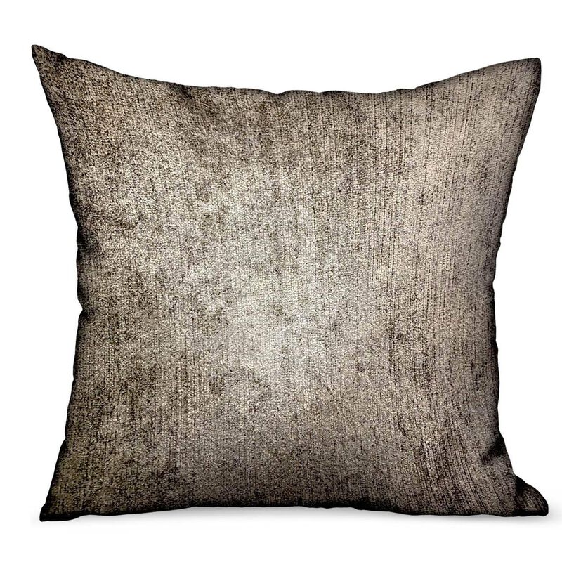 Plutus Brands Harbor Sky Brown Solid Luxury Outdoor/Indoor Throw Pillow image number 0