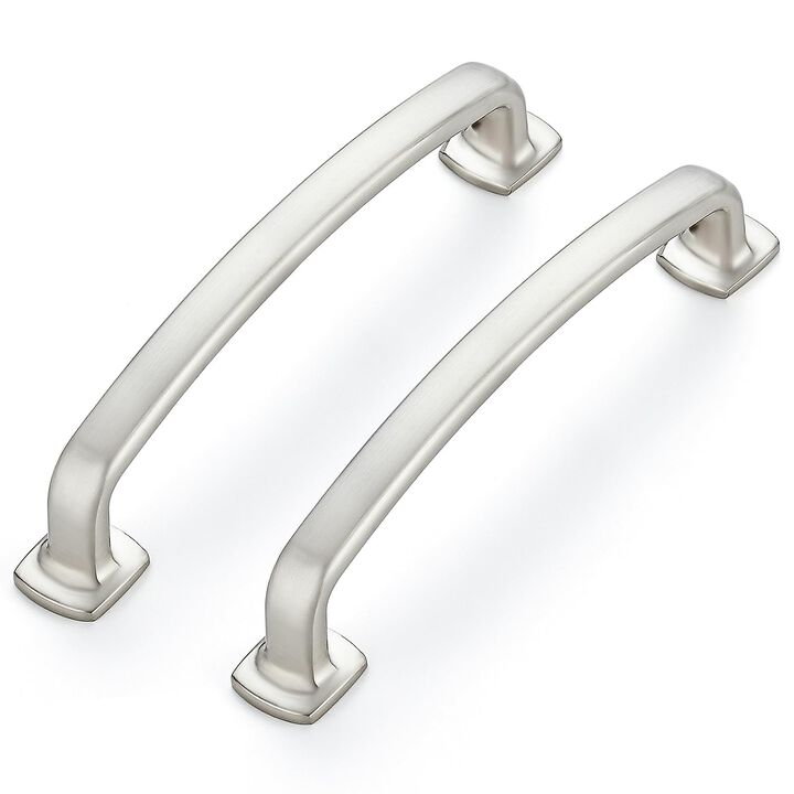 Ravinte Decor 10 Pack Cabinet Handles Arch Cabinet Pulls - 5 Inch Drawer Pulls Brushed Nickel Kitchen Cabinet Handles Curved Dre