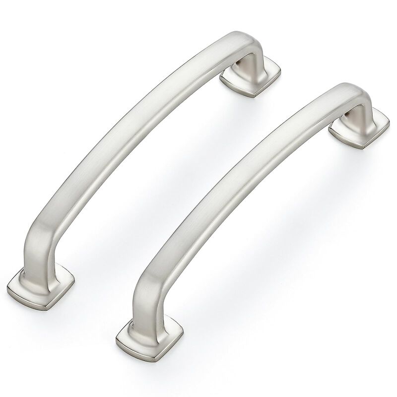 Ravinte Decor 10 Pack Cabinet Handles Arch Cabinet Pulls - 5 Inch Drawer Pulls Brushed Nickel Kitchen Cabinet Handles Curved Dre