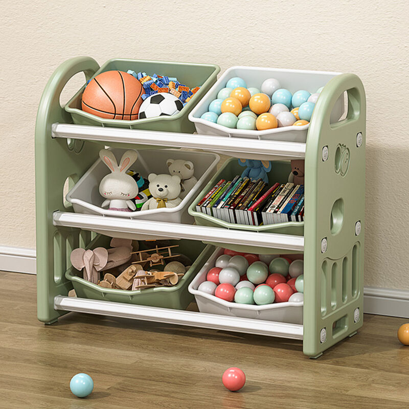 Streamdale Colorful Kids Toy Box with 6 Bins image number 1