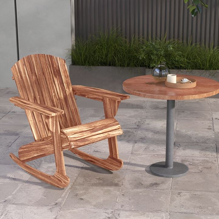 Classic Wooden Rocking Chair for Outdoor Spaces – Durable Garden, Porch, or Deck Seating