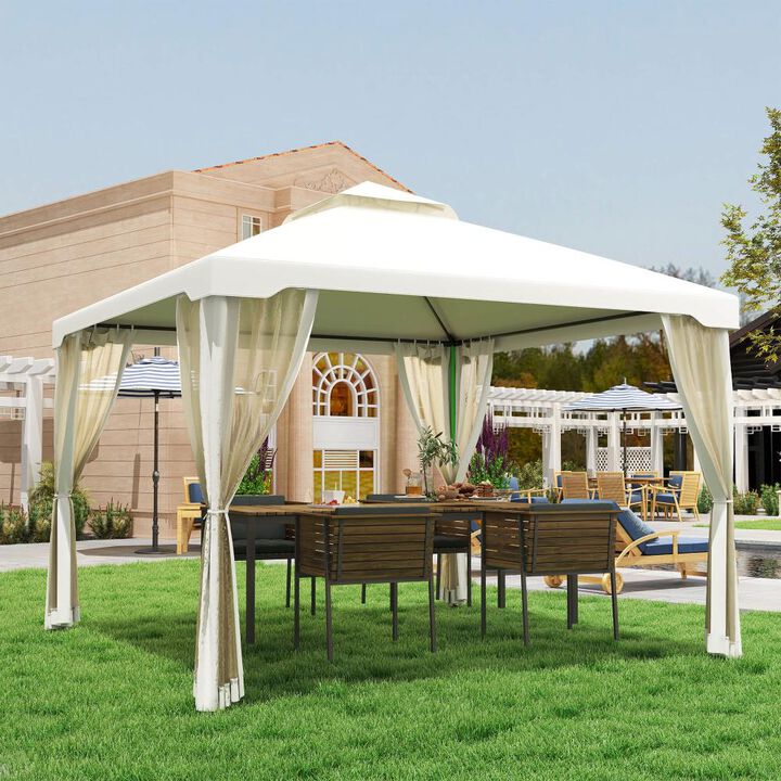 Hivvago 9.6x9.6 Outdoor Gazebo Canopy with Steel Frame