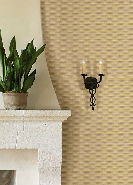 Maylin Gold Paper Weave Grasscloth Wallpaper