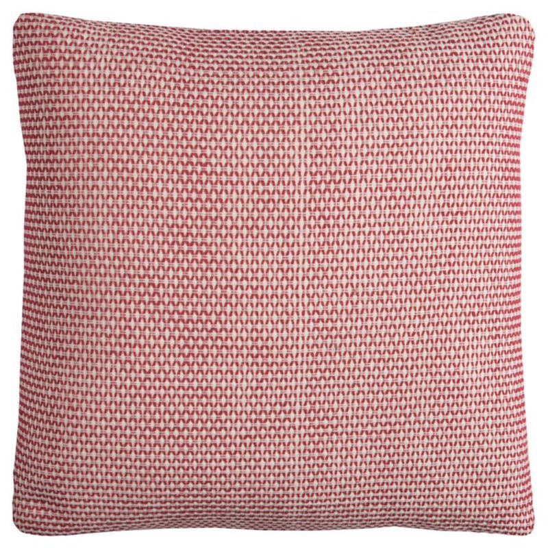 Homezia Red Ivory Scaled Diamond Pattern Throw Pillow