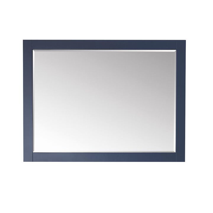 Altair 48 Rectangular Bathroom Wood Framed Wall Mirror in Royal Blue