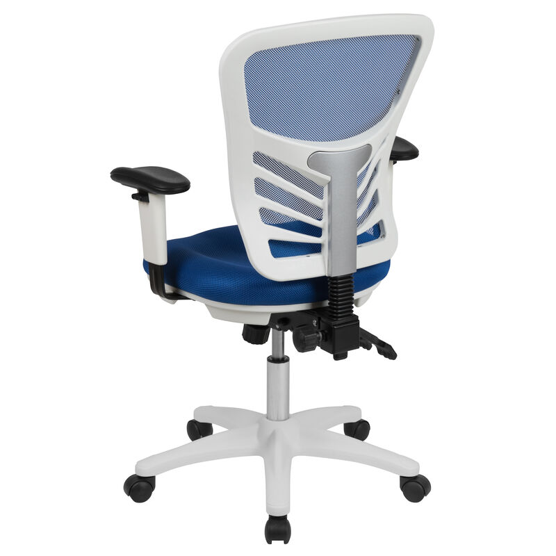 Nicholas Mid-Back Dark Gray Mesh Multifunction Executive Swivel Ergonomic Office Chair with Adjustable Arms image number 5