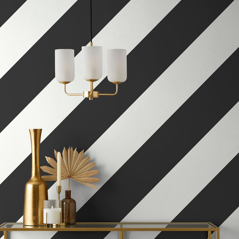 Zander Black Modern Diagonal Wallpaper image number 2