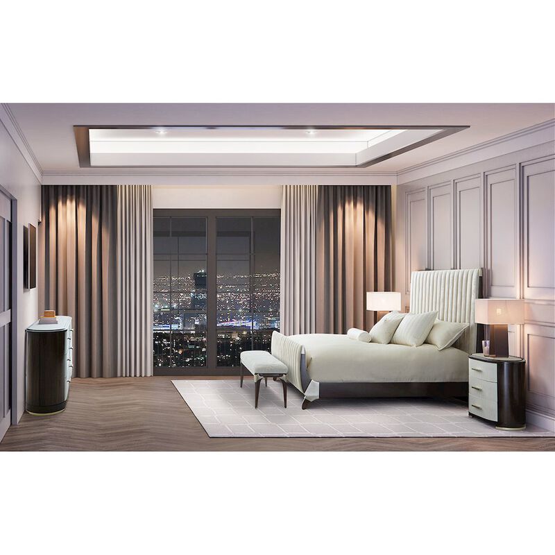 Michael Amini Paris Chic Cal. King Sleigh Bed - Espresso