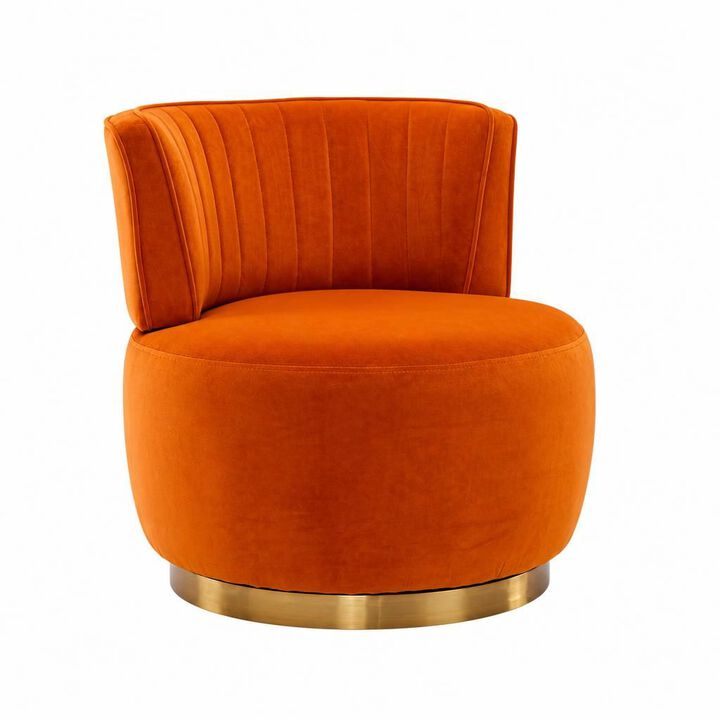 GOODSILO 360 Degree Swivel Barrel Accent Chair, Upholstered Round Armchair for Living Room, Bedroom, Office, Nursery, Lounge, Waiting Rooms