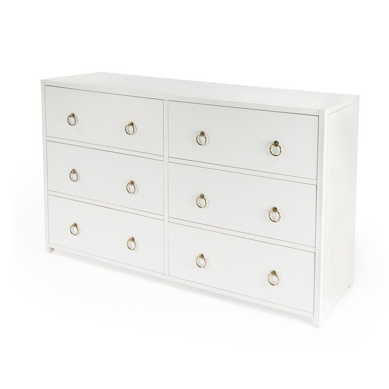 Butler Specialty Lark 6 Drawer Dresser, White