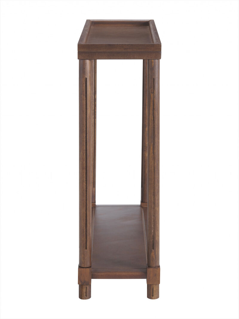 Set of 2 Wood Rectangular End Tables with Shelf, Compact Side Tables for Any Room