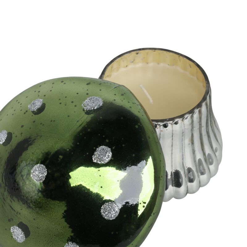 6" 12 Oz Cypress & Musk Mushroom Candle, Green image number 3