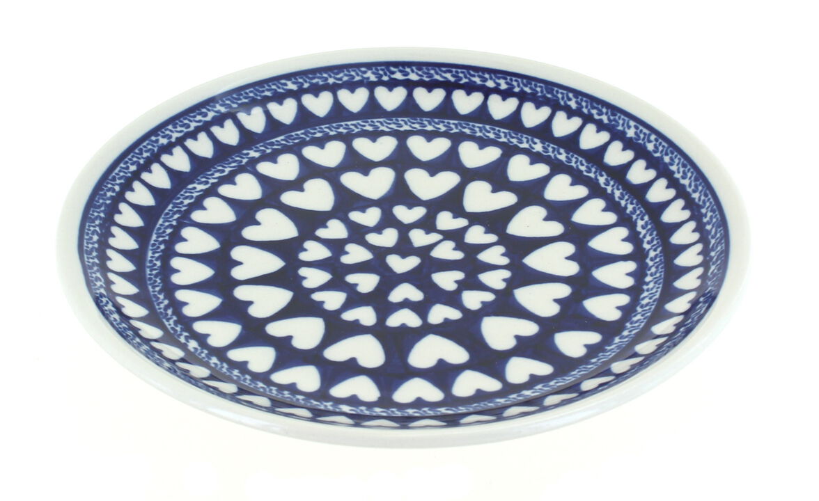 Blue Rose Polish Pottery Willow Dessert Plate