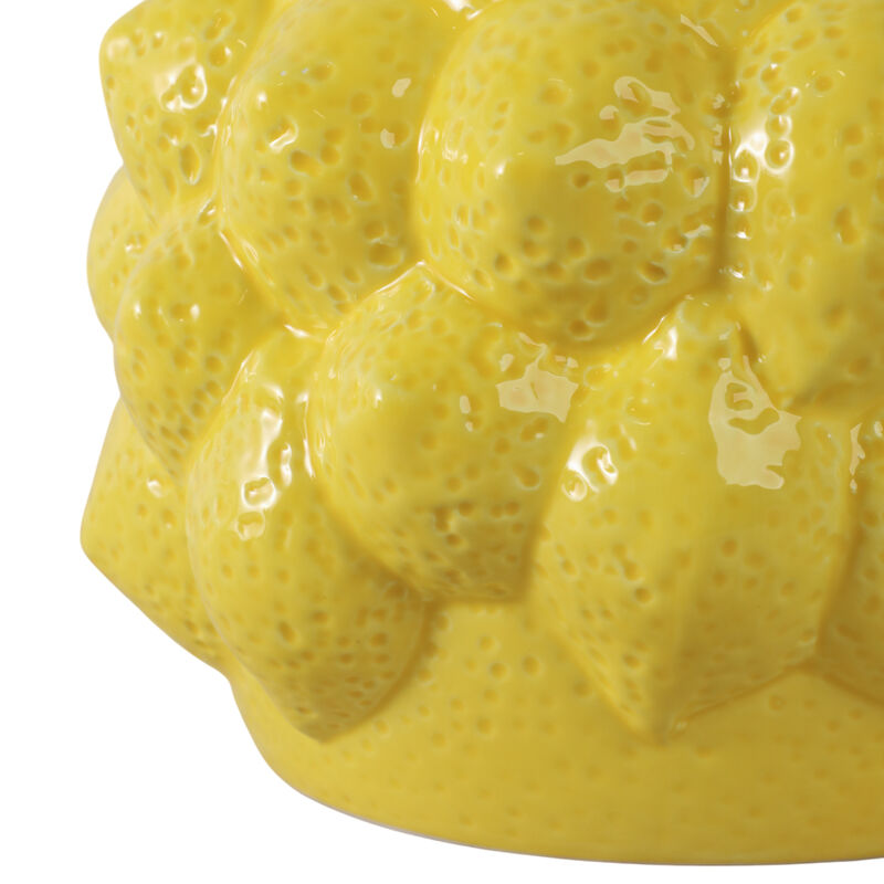 8" Lemons Flower Pot, Yellow image number 3