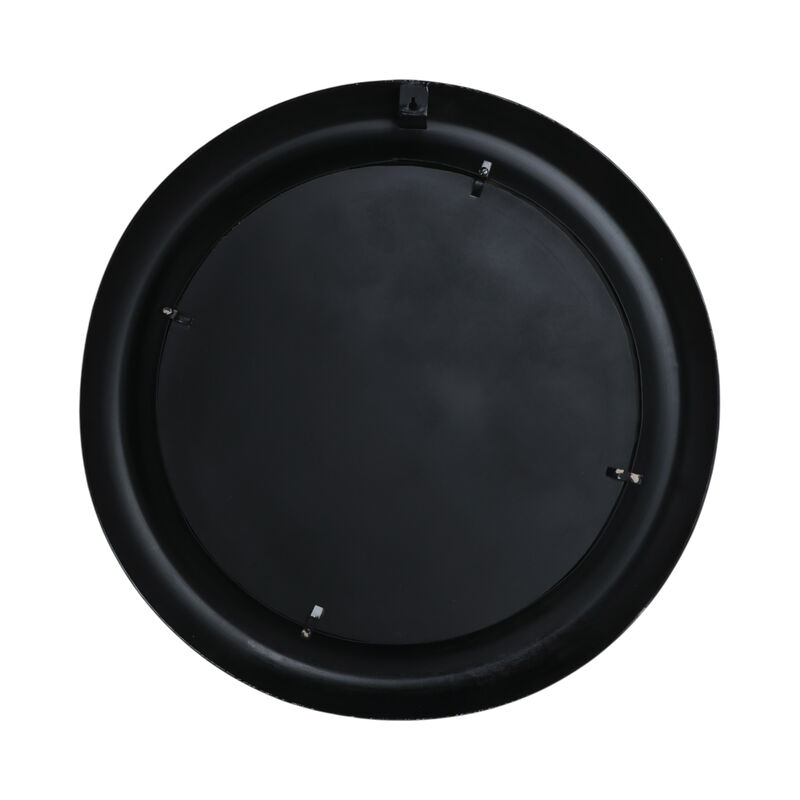 Metal 36" Round Mirror, Black image number 5