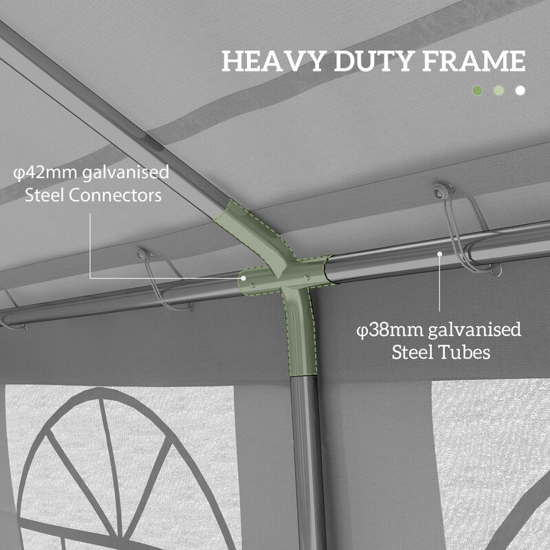 Hivvago Heavy Duty 32 x 16 Canopy Tent with Window Design for Party & Wedding image number 4