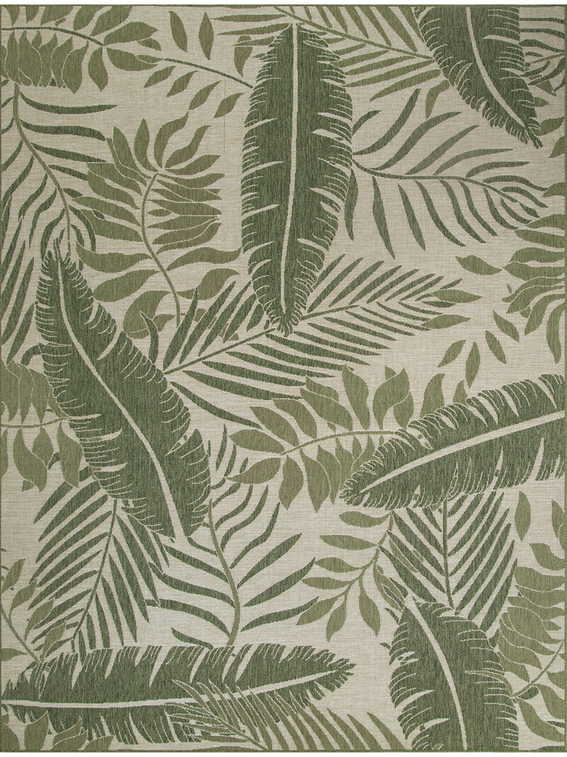 Garden Oasis GOA02 Ivory/Green 10' x 14' Rug