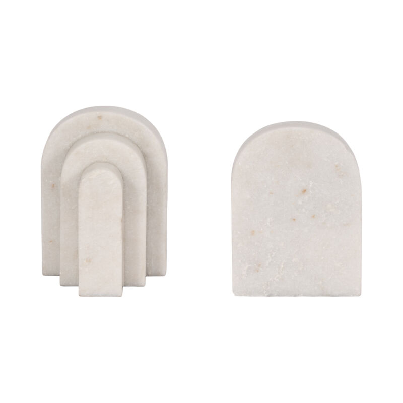 Marble Layered Arches Bookends image number 4