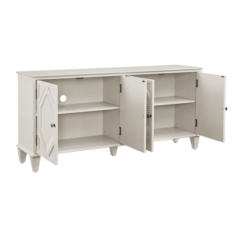 TATEUS 65.2" Mid-Century Modern  Sideboard Buffet Cabinet &ndash; Large Storage Console for Living Room Entryway Kitchen image number 5