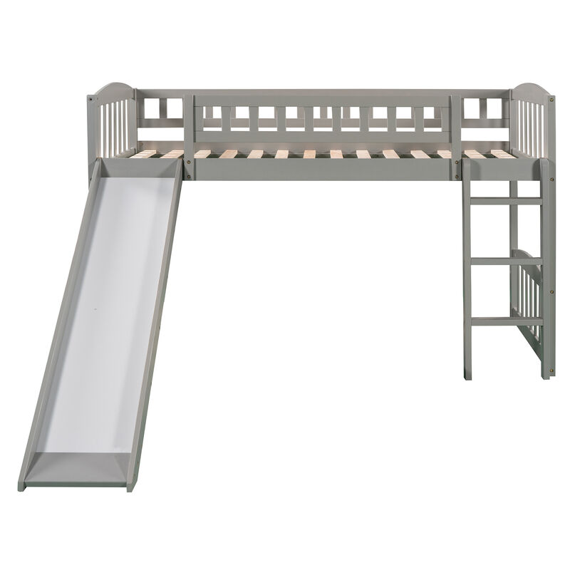 Merax Loft Bed with Slide and Ladder