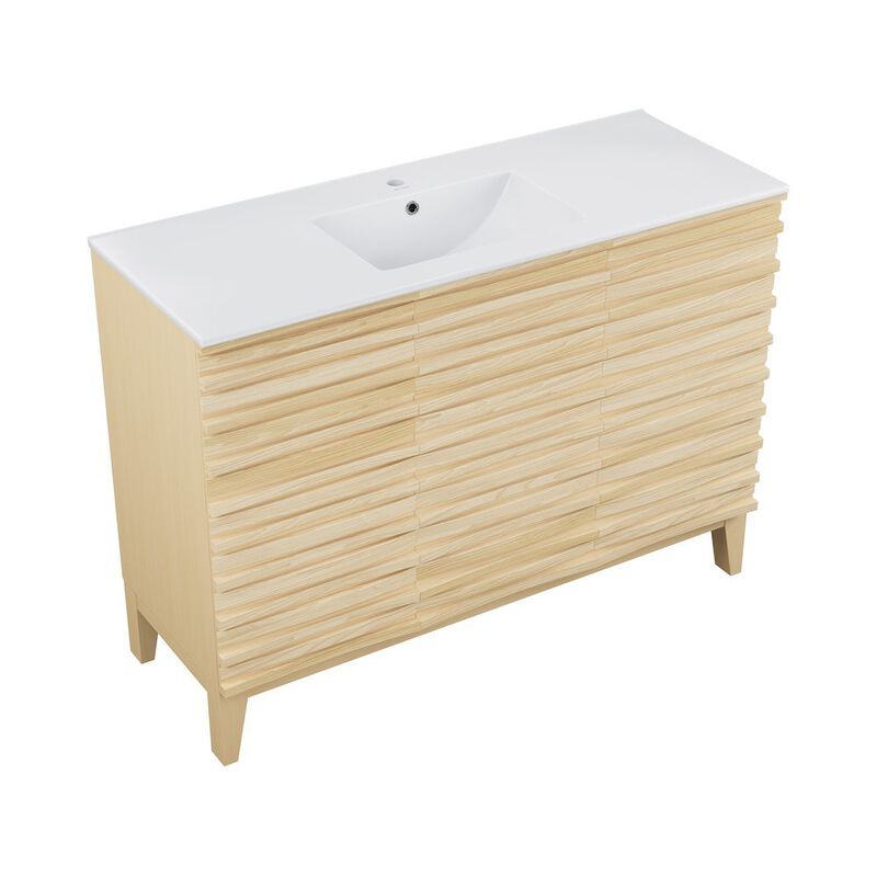 Cascade 48 in. Bathroom Vanity with 3-Hole Ceramic Sink Top image number 7