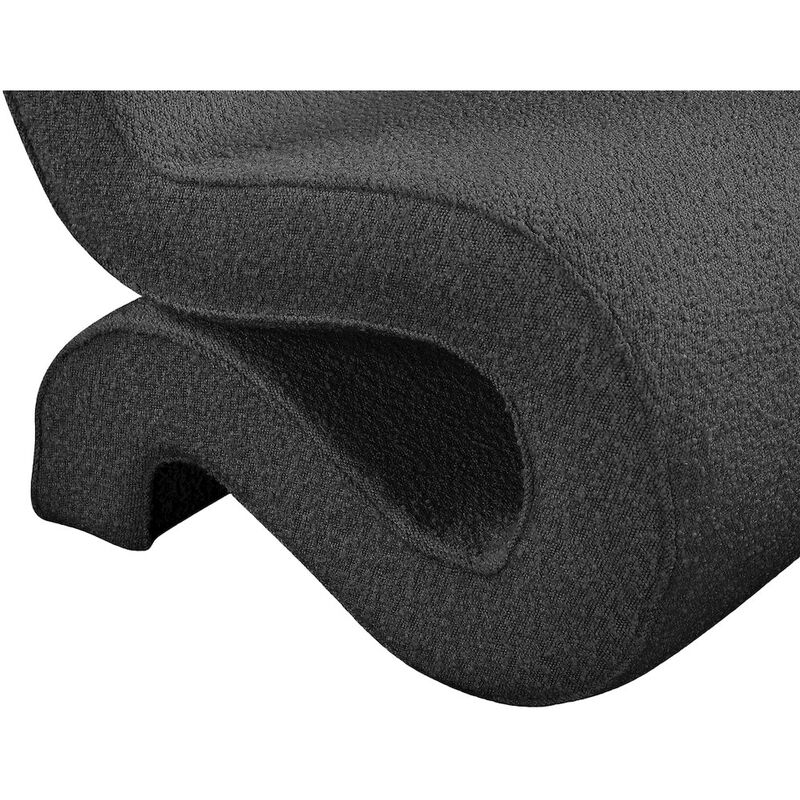 Meridian Furniture Desiree Black Boucle Fabric Accent Chair