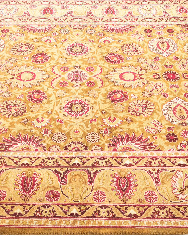 Mogul, One-of-a-Kind Hand-Knotted Area Rug  - Yellow, 4' 3" x 6' 4" image number 4