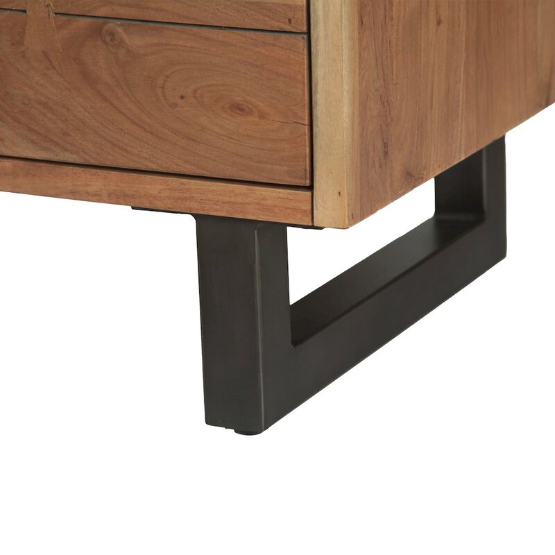 World Interiors Glenwood 34" Tall Chest in Smoked Acacia image number 6