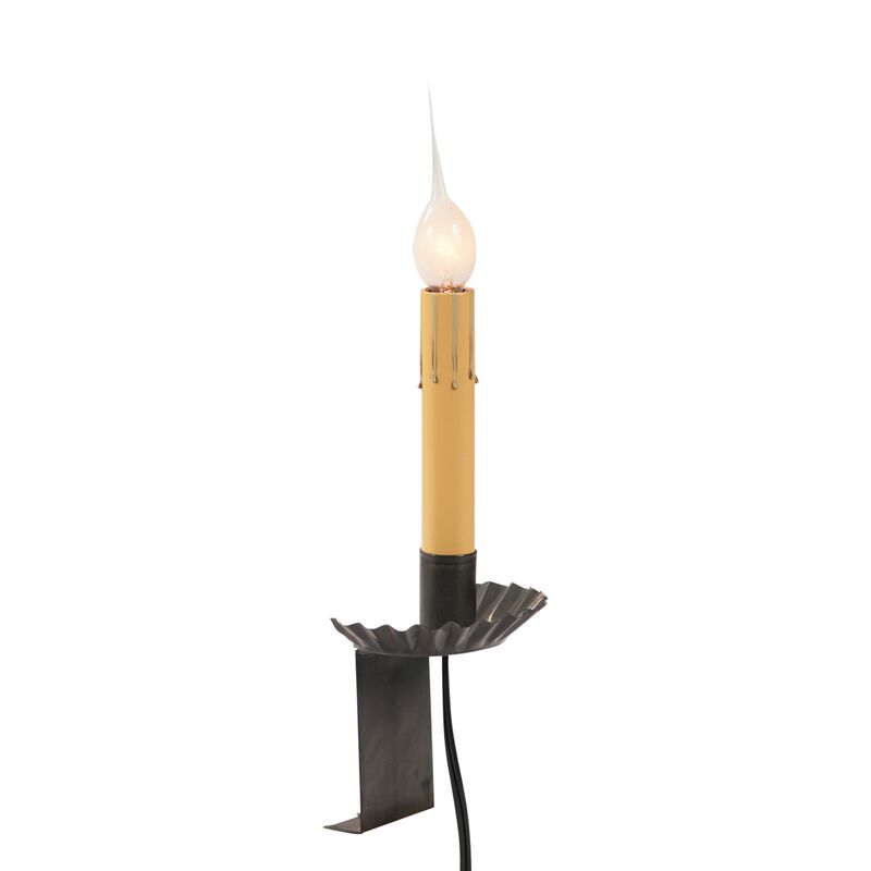 Raised Crimped Window Sill Accent Lamp 10in Kettle Black Metal Indoor Corded image number 0