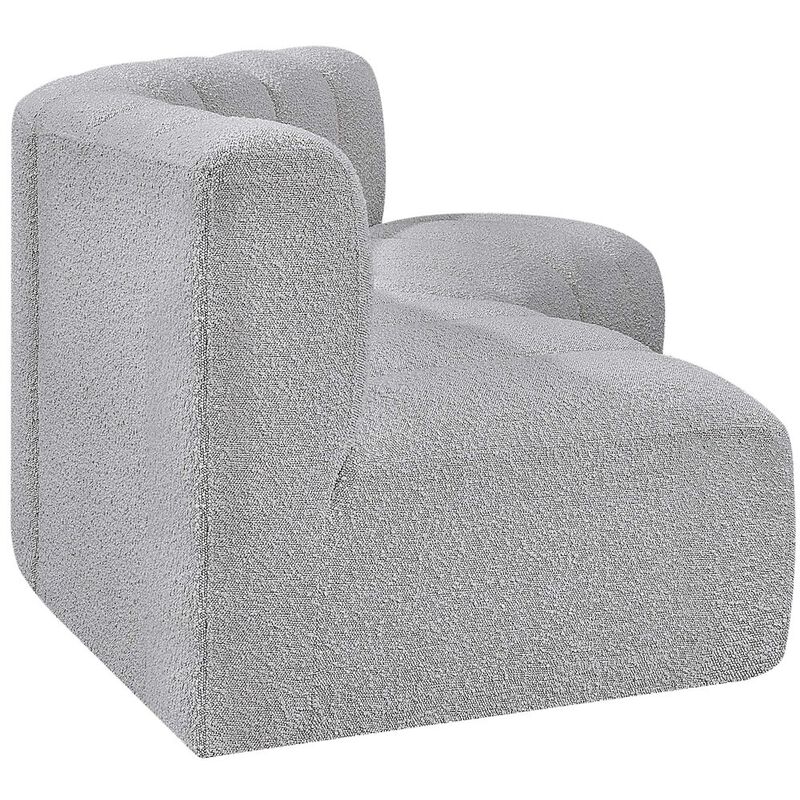 Meridian Furniture Arc Grey Boucle Fabric Modular Sofa