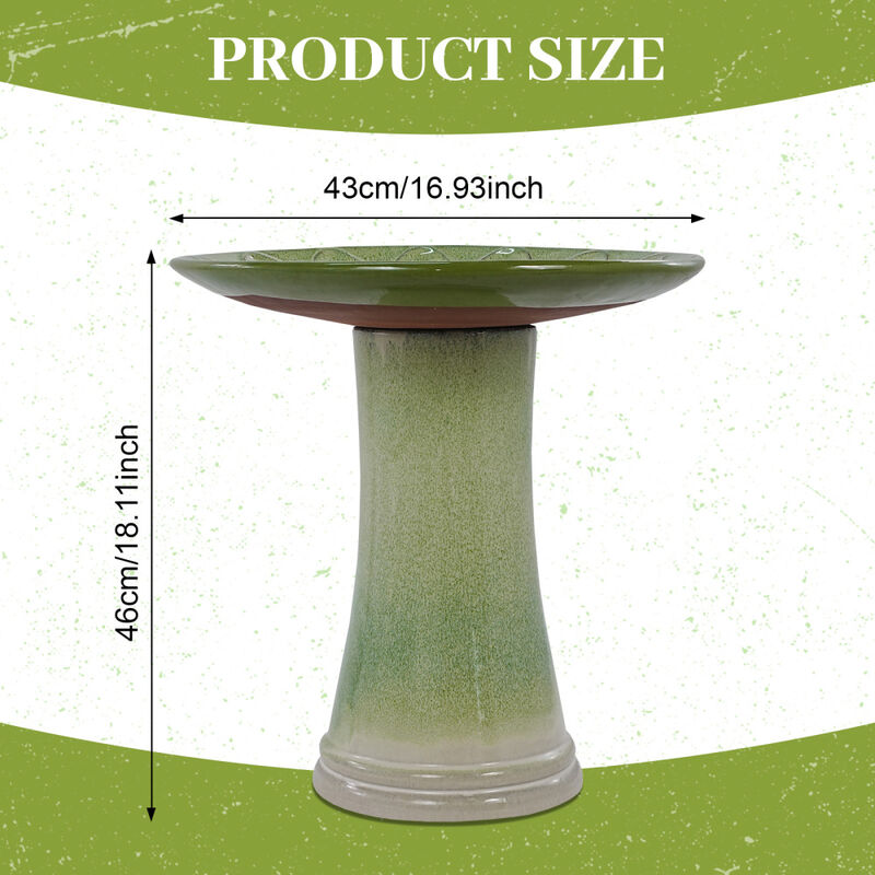 Slalhe Ceramic Bird Bath image number 8